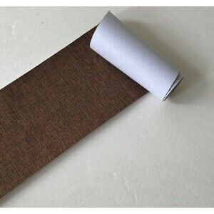 Linen Repair Patch Roll 3"x60" Self-Adhesive Fabric Couch Tape Brown Linen